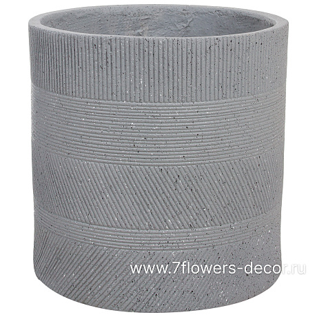 Кашпо Nobilis Marco Cells graphite Cylinder (файберклэй), D33хH33 см - фото 1