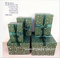 Коробка подарочная "Новогодняя", 40x36xH21 см, 24x18xH13 см, набор (5 шт) - фото 1