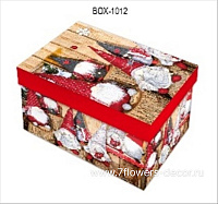 Коробка подарочная "Новогодняя", 23x17xH9 см, 21x14xH8 см, 19x12xH6 см, набор (3 шт) - фото 1
