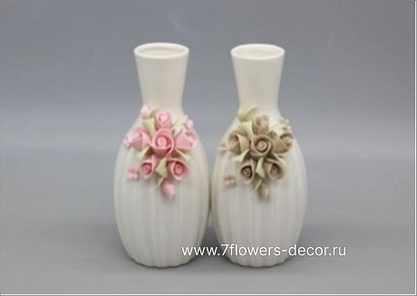 Ваза Flowers (керамика), D7xH15,5 см, в асс. - фото 1