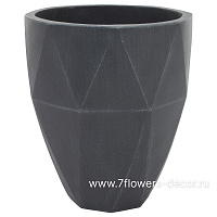 Кашпо Nobilis Marco "Diamond  white grey Vase" (файкостоун), D39хH45 см - фото 1