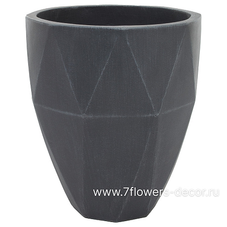 Кашпо Nobilis Marco Diamond  white grey Vase (файкостоун), D39хH45 см - фото 1