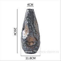 Ваза "Meteorite" (керамика), D4xH26 см - фото 1
