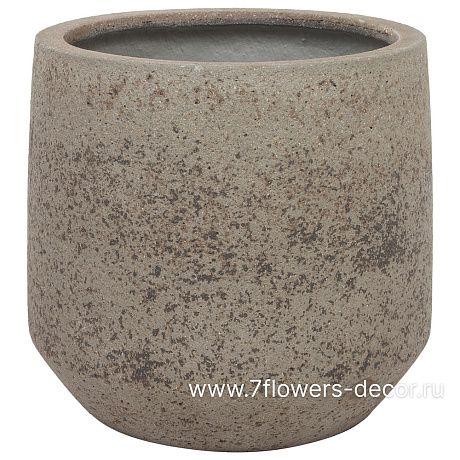 Кашпо Nobilis Marco Plain grey stone Jar (файкостоун), D42хH38 см - фото 1