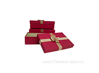 Коробка подарочная, 39x26xH14 см, 37x25xH12 см, 35х23xH10 см, набор (3 шт) - фото 1