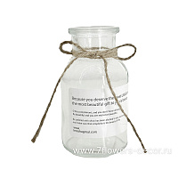Бутылка декоративная  с этикеткой (стекло), D8xH16 см - фото 1