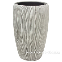 Кашпо полистоун "Pmw-b/ivory Vase", D32хH51 см с тех.горшком - фото 1