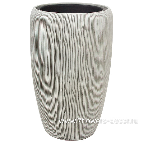 Кашпо полистоун Pmw-b/ivory Vase, D32хH51 см с тех.горшком - фото 1