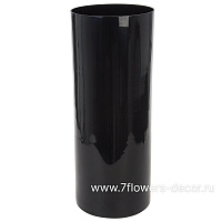 Ваза "Трубка-200 Черный глянец" (стекло), D20xH50 см - фото 1