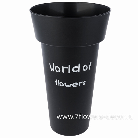 Вазон World of flowers (пластик), D25xH43см - фото 1