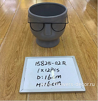 Горшок "Лицо" (керамика), D16xH16 см - фото 1