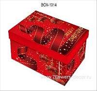 Коробка подарочная "Новогодняя", 23x17xH9 см, 21x14xH8 см, 19x12xH6 см, набор (3 шт) - фото 1
