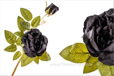 Цветок искусственный Роза, H46 см - фото 1