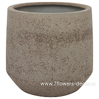 Кашпо Nobilis Marco "Plain grey stone Jar" (файкостоун), D53,5хH48 см - фото 1