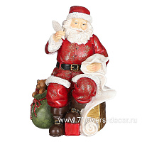 Фигура декоративная "Санта" (пластик), Н18 см - фото 1