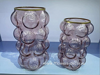 Ваза "Bubbles" (стекло), D16xH25 см - фото 1