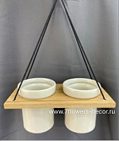 Кашпо подвесное (керамика), 21x10,5хH10 см - фото 1