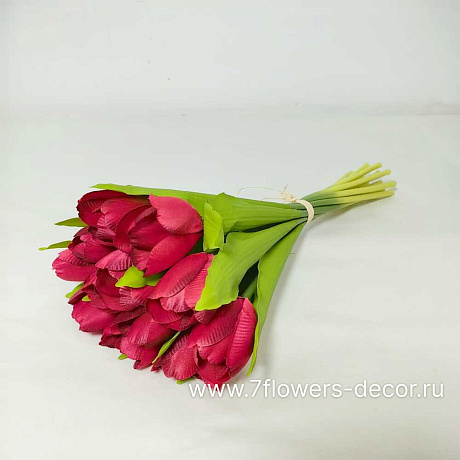Букет искусственных цветов Тюльпан, H30 см, (12 шт) - фото 1