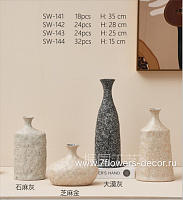 Ваза (керамика), 15x10,5хH28 см, в асс. - фото 1