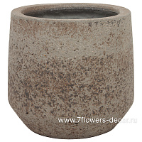 Кашпо Nobilis Marco "Plain grey stone Jar" (файкостоун), D31,5хH28 см - фото 1