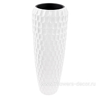 Кашпо полистоун Nobilis Marco "Pmlac-white Vase", D34хH97 см с тех.горшком - фото 1