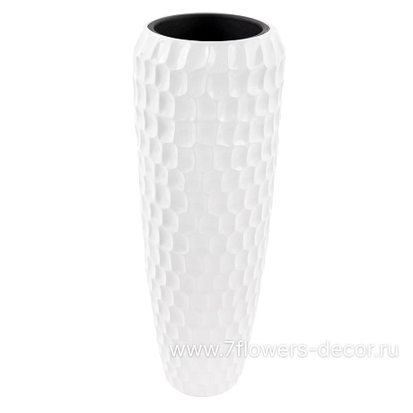 Кашпо полистоун Nobilis Marco Pmlac-white Vase, D34хH97 см с тех.горшком - фото 1