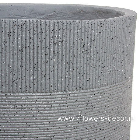 Кашпо Nobilis Marco Cells graphite Cylinder (файберклэй), D39хH39 см - фото 2