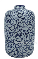 Ваза "Шинуазри Blue" (керамика), D16xH25,5 см - фото 1
