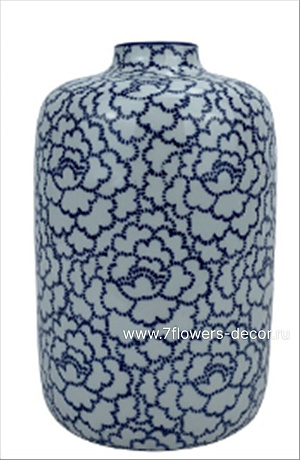Ваза Шинуазри Blue (керамика), D16xH25,5 см - фото 1