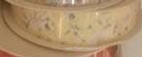 Лента Цветы (органза), 2,5 смx10 ярд, с окантовкой - фото 1