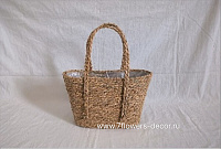 Кашпо-сумка плетеная (водоросли), 35x16xH25 см - фото 1