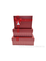 Коробка подарочная, 28x21xH11 см, 25x18xH10 см, 22х15xH9 см, набор (3 шт) - фото 1