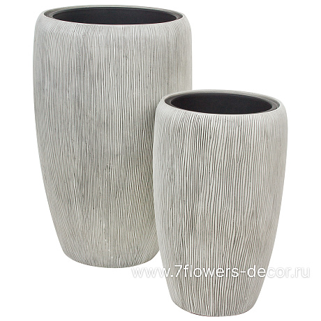 Кашпо полистоун Pmw-b/ivory Vase, D32хH51 см с тех.горшком - фото 3