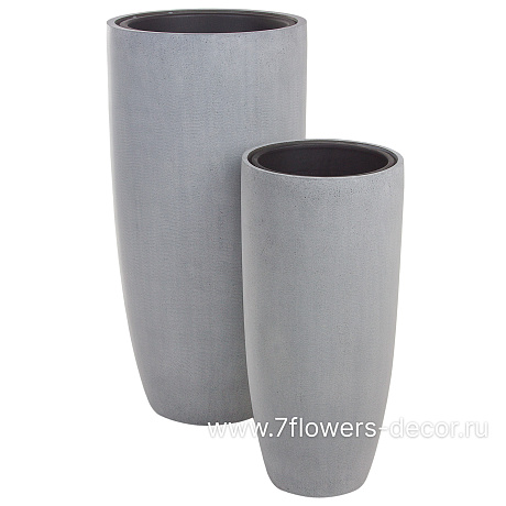 Кашпо Nobilis Marco Pm-grey3 Vase (полистоун), D41хH86 см, с тех.горшком - фото 3