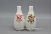 Ваза "Flowers" (керамика), D7xH15,5 см, в асс. - фото 1