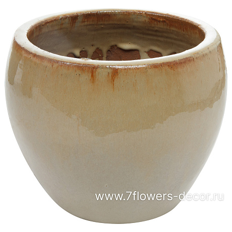 Кашпо Nobilis Marco Cream Round (керамика), D28хH23,5 см - фото 1