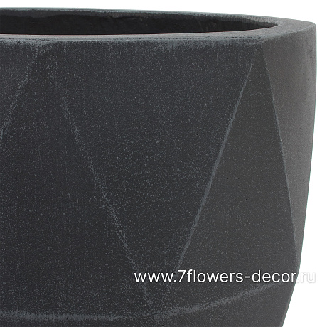 Кашпо Nobilis Marco Diamond  white grey Vase (файкостоун), D32хH37 см - фото 2