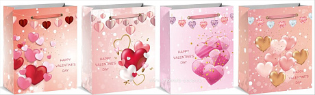 Пакет подарочный Valentine day, 32x11,5xH42 см - фото 1