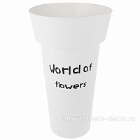 Вазон "World of flowers" (пластик), D25xH43см - фото 1