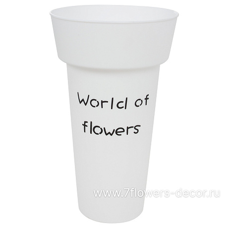 Вазон World of flowers (пластик), D25xH43 см - фото 1