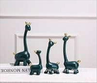 Фигура декоративная "Жираф" (керамика), 15х8xH28см, 12х8xH26см, 10х7xH21 см, 9х7xH18 см, набор (4 шт - фото 1