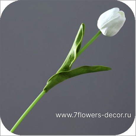 Цветок искусственный  Тюльпан (пластик), H34 см - фото 1