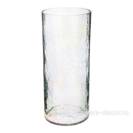 Ваза Аттикус-2028 Кракле (стекло), D14,6xH35 см - фото 1