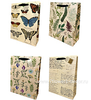 Пакет подарочный "Botanic", (бумага), 32x11,5xH42 см - фото 1