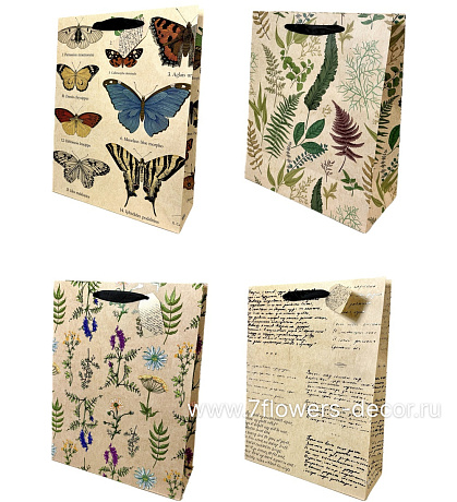 Пакет подарочный Botanic, (бумага), 32x11,5xH42 см - фото 1