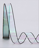 Лента "Голограмма" (органза), 25 ммx20 ярд, с окантовкой - фото 1