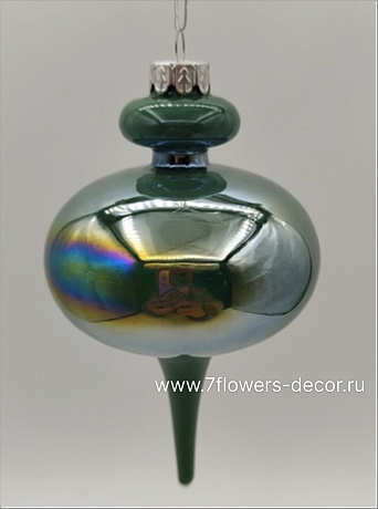 Елочная игрушка Конус (стекло), 9хН16 см - фото 1