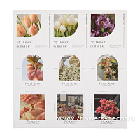 Набор открыток "Цветочный микс", 9x9,5 см (45шт), в асс. - фото 1