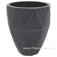 Кашпо Nobilis Marco "Diamond  white grey Vase" (файкостоун), D32хH37 см - фото 1