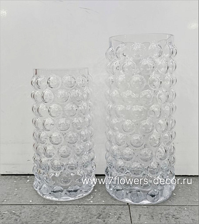 Ваза Bubbles (стекло), D13xH28 см - фото 1